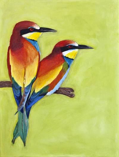 Photo of 2 European Bee-eaters