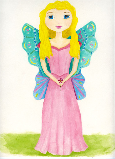 Watercolor girl #23- Sara