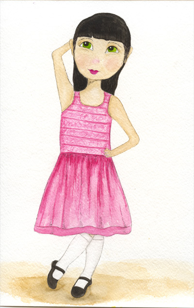 Watercolor girl #27 - Madi