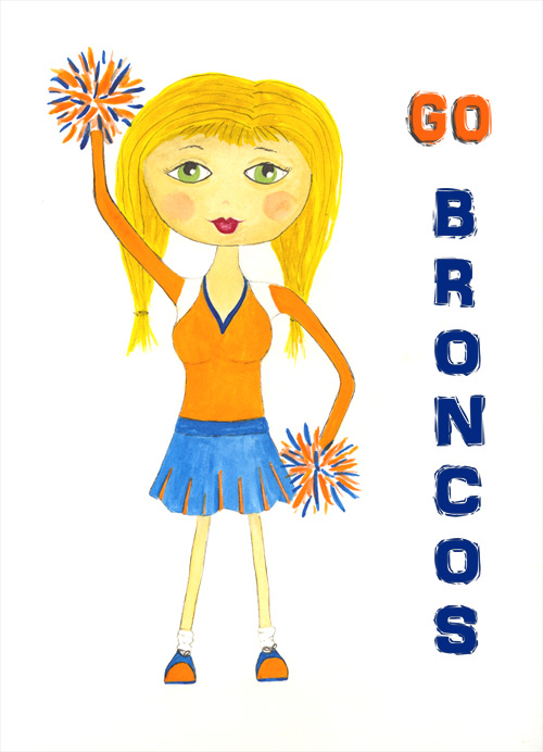 Photo of Broncos cheerleader. Go Broncos!!!