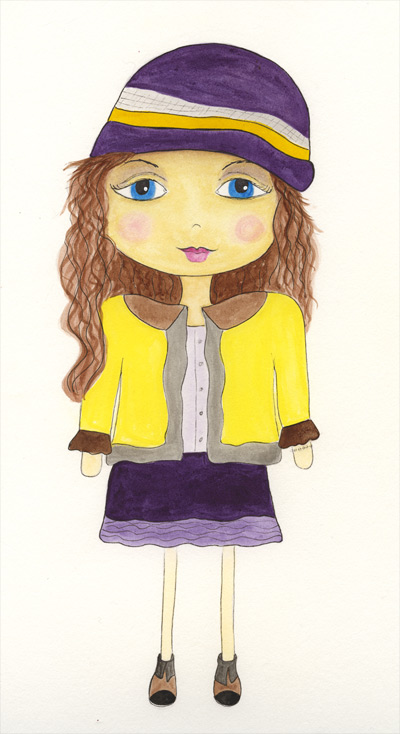 Photo of a watercolor girl - Lisa