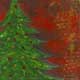 Christmas Tree Square Red Brown Series