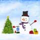Snowman With Gifts
