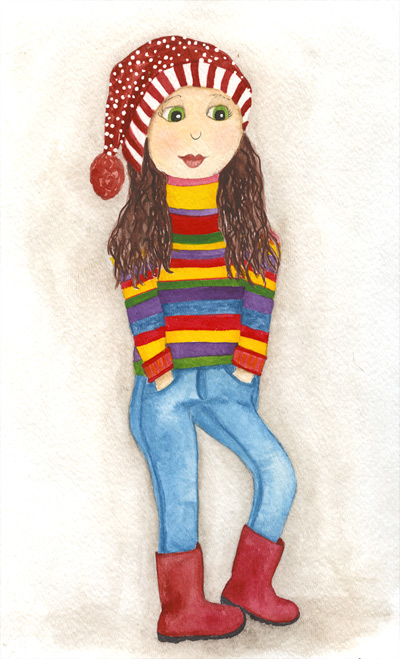 Photo of a watercolor girl - Susan