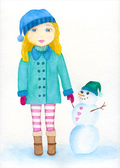 Watercolor girl #17 - Shelley