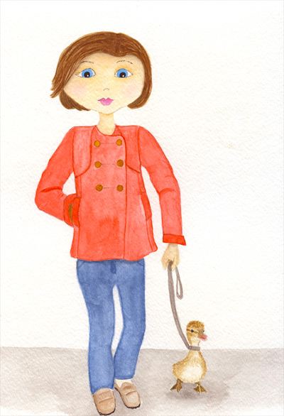 Watercolor girl #18 - Becky